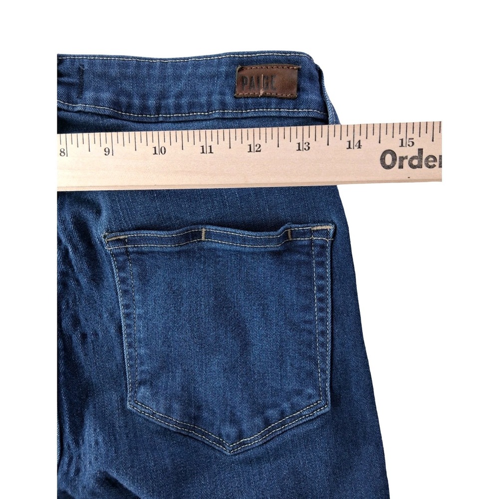 Paige Hoxton Ankle Jeans Womens 28 Blue Mid Rise Slim Stretch Denim Pants - Picture 10 of 10